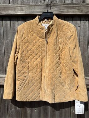 Pamela McCoy 3X 100% suede quilted jacket! NWT!!